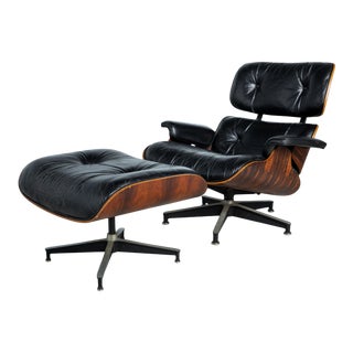 1970s Early Eames Rosewood Lounge Chair & Ottoman for Herman Miller For Sale