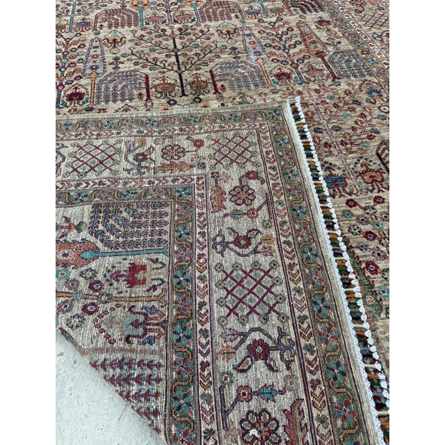 Beige Persian Bakhtiari Design Weeping Willow Tree of Life Rug, 07'10 X 09'11 For Sale - Image 9 of 9