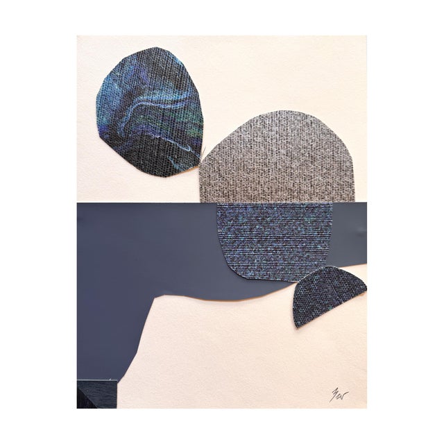 "Celestial Escapade" is an original mixed media collage on paper by Zac Woodiel. This is one of six pieces in the...