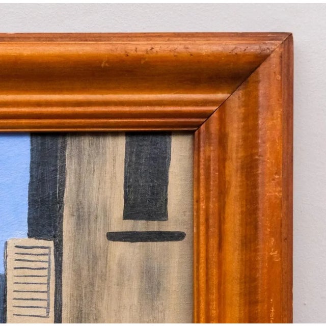 1963 Oil on Board Painting of Morocco Probably Marrakech. Souk Street Scene For Sale - Image 4 of 7