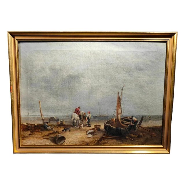 English School Artist, Marine Scene, 1750, Oil on Canvas, Framed For Sale - Image 3 of 12