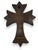 Brass Mexican Folk Art Milagros Wooden Cross Nailed Metal Brass Charms Wall Hanging For Sale - Image 8 of 8