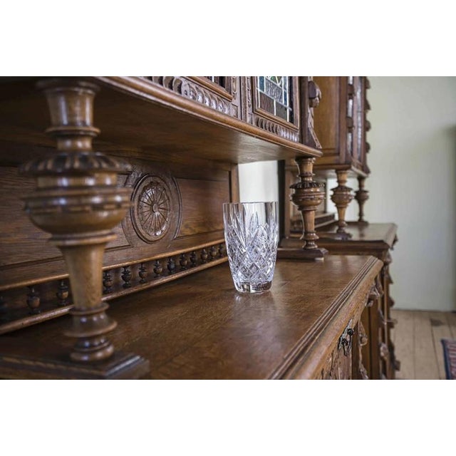 Neo-Renaissance Oak Cabinet with Stained Glass For Sale - Image 16 of 18