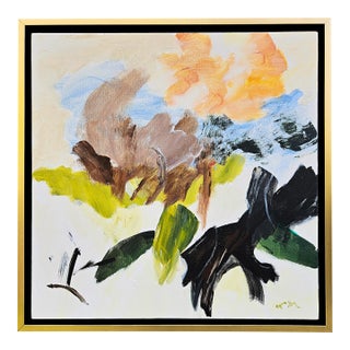 "Portrait of the Wind" Abstract Landscape Painting by Laurie MacMillan, Framed For Sale