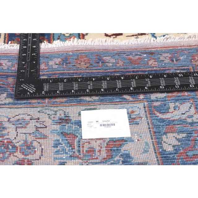 Vintage Persian Yazd Rug - 09'09 X13'10 For Sale In Dallas - Image 6 of 9