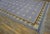 Sky Blue 1930s Blue Gray Diamond Antique Indian Cotton Dhurrie Carpet 9'7'' X 15'7'' Flatweave Rug For Sale - Image 8 of 14