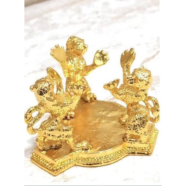 Art Deco Pierre Lorren Handmade Faberge Egg Style Trinket Fabergé Egg Style Austrian Crystal Diamond Pure Gold Deco Hand Painted 5 Star Egg & Handmade Bracelet For Sale - Image 3 of 11