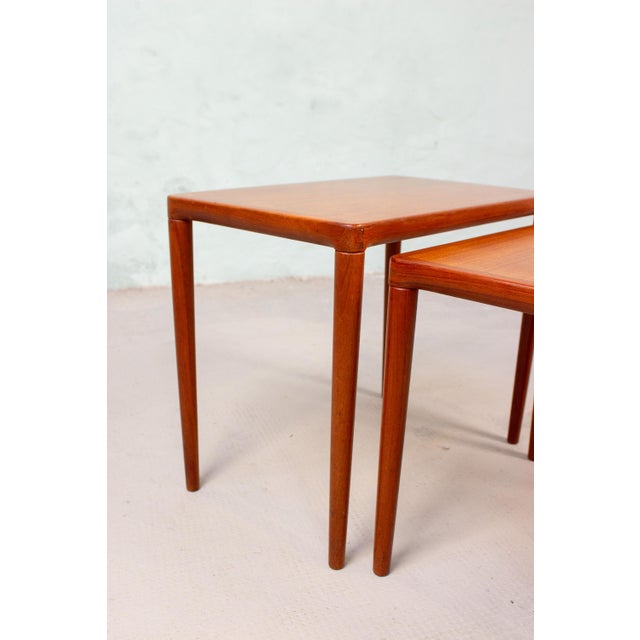 Vintage Danish Bramin Nesting Tables in Teak by H.W. Klein for Bramin, 1960s, Set of 3 For Sale - Image 9 of 15
