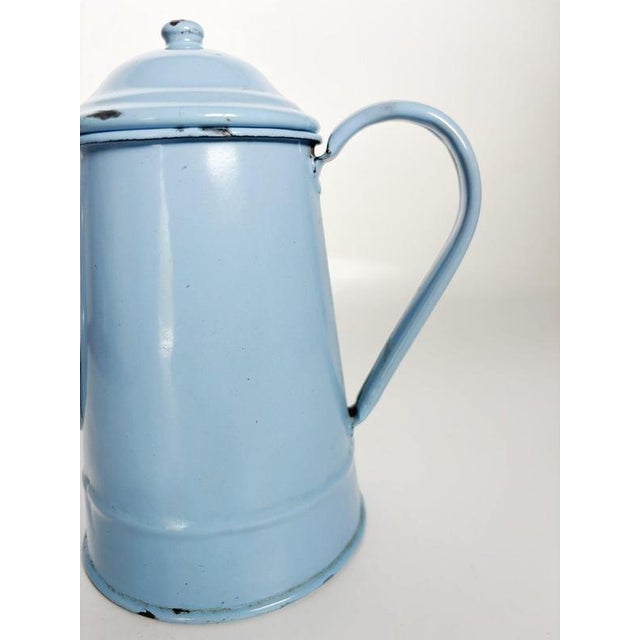Enameled Iron Coffee Pot, France, 1960s For Sale - Image 9 of 12