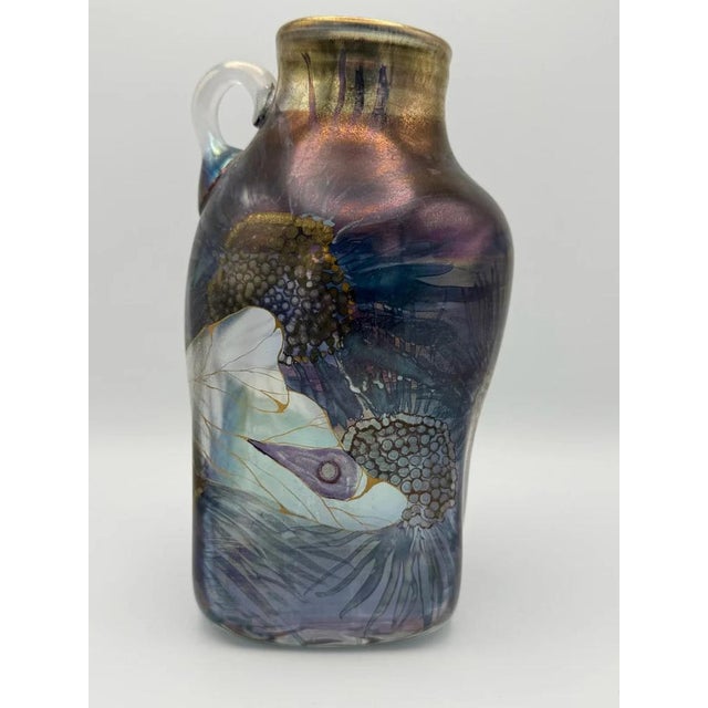 Large Hand-Blown Studio Glass Frauenau Vase from Eisch, 1984 For Sale - Image 10 of 10