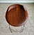 Early 21st Century Set of 3 McGuire Wood and Stainless Steel Swivel Bar Stool For Sale - Image 5 of 7