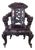 Antique Chinese Export Carved Hardwood Dragon Armchair, Late 19th to Early 20th Century For Sale