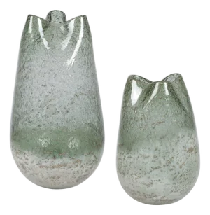 Chianti Seeded Glass Vases Set/2