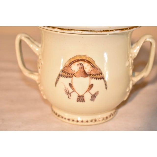 19th Century Creamware Lidded Bouillon Cup For Sale In Greensboro - Image 6 of 9