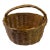 Vintage Round Handled Basket For Sale