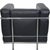 Black LC2/1 Chair in Black Pelle Leather by Le Corbusier, 2000s For Sale - Image 8 of 17