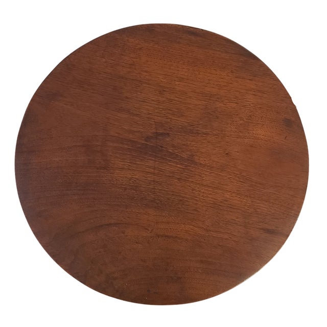 American Antique American Solid Walnut Candle Stand or Accent Table, Turned Pedestal Tripod Base, C. 1845 For Sale - Image 3 of 7