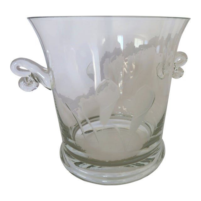 Champagne Ice Bucket With Scroll Handles For Sale