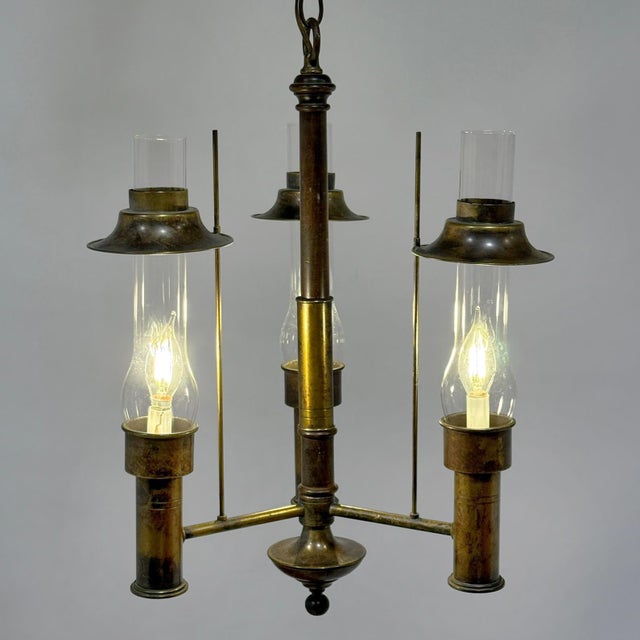 Mission Vintage Arts and Crafts Mission Style Chandelier For Sale - Image 3 of 11