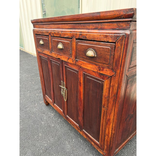 Antique Chinese Rosewood Chest of Drawers or Cabinet- Early 1900s For Sale - Image 6 of 12