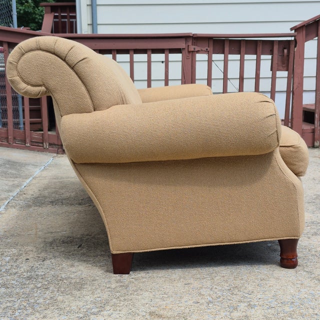 Baker Milling Road English Style Rolled Arm Sofa Couch 84” For Sale - Image 12 of 17