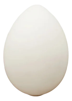 White Murano Egg Table Lamp