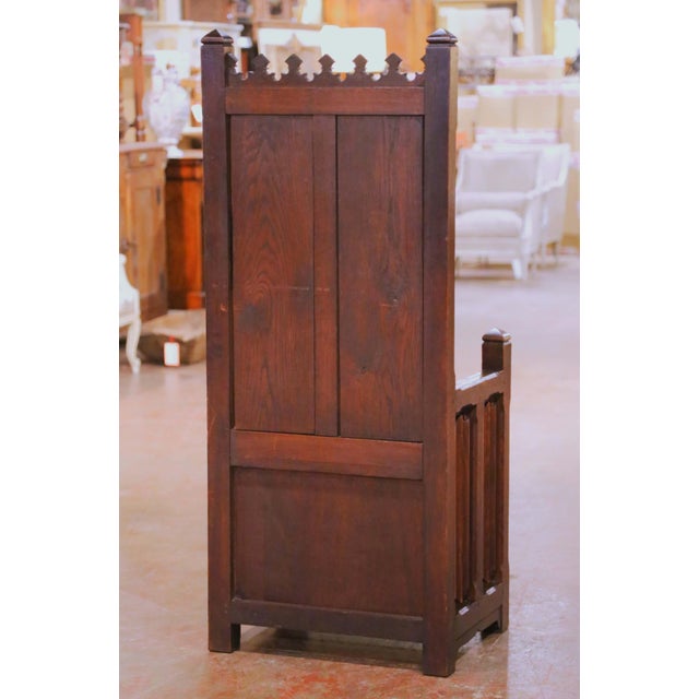 19th Century French Gothic Oak "Stalle De Chœur" Chair With Lift-Up Seat For Sale - Image 12 of 12