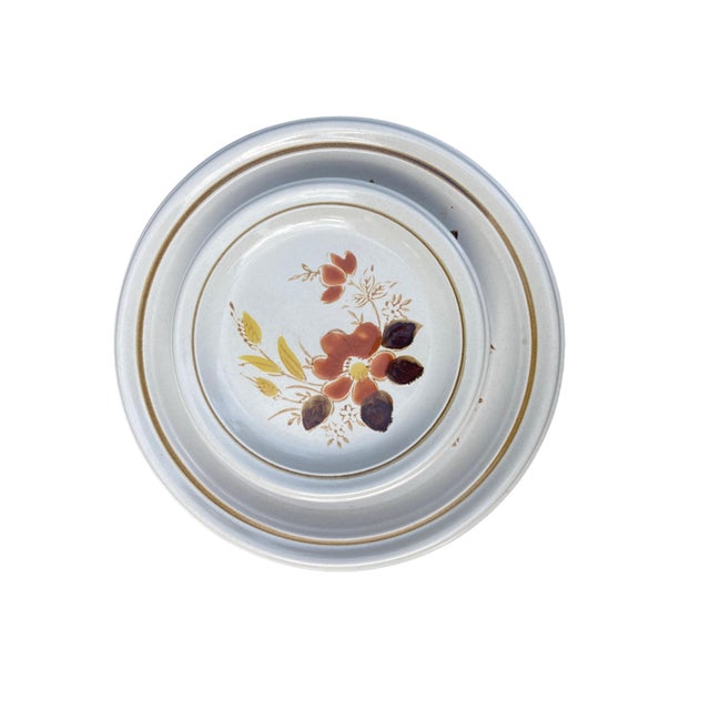 7 MCM Piece Dinnerware Mikasa Stone Harvest Highlands Kd102 Stoneware Dinner Serving Set, Fall Plate Set, Serving Plates, Vintage Dinnerware For Sale - Image 9 of 12