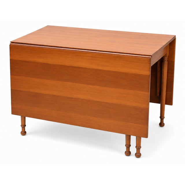 1970s Authentic Stickley Sold Wood Drop Leaf Dining Table For Sale - Image 10 of 12