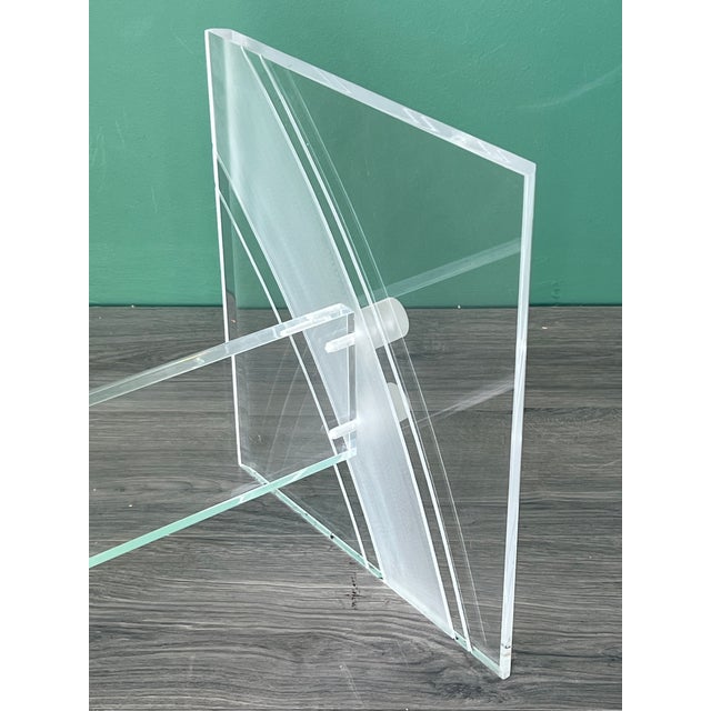 Vintage Lucite Table Base For Sale - Image 4 of 4