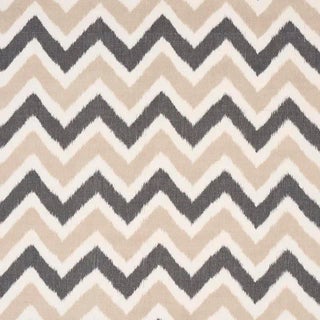 Sample - Schumacher Vedado Ikat Fabric in Neutral For Sale