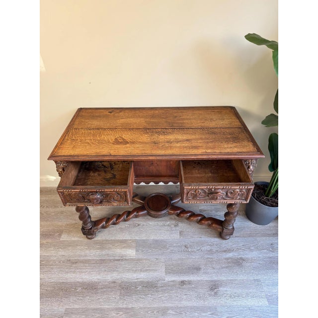 Antique Console Table in Carved Wood, 1890s For Sale - Image 12 of 17
