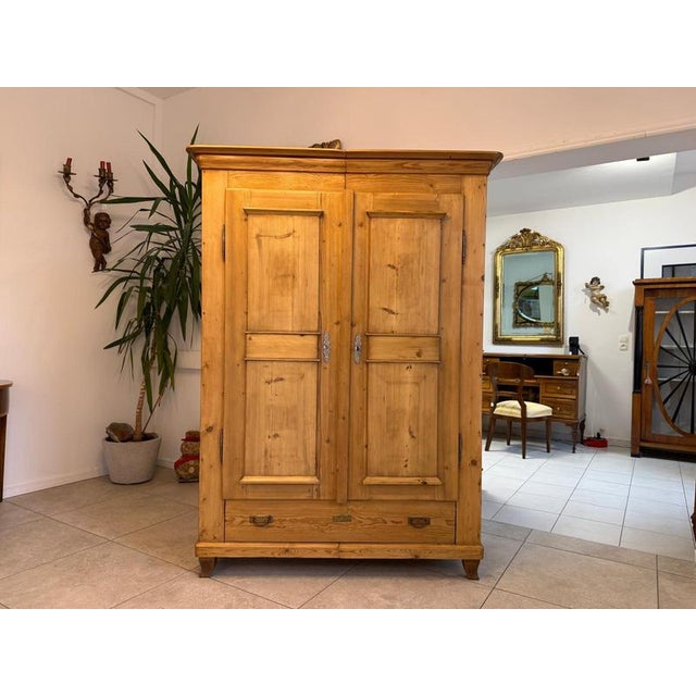 Biedermeier Spruce Farmhouse Cupboard For Sale - Image 4 of 17