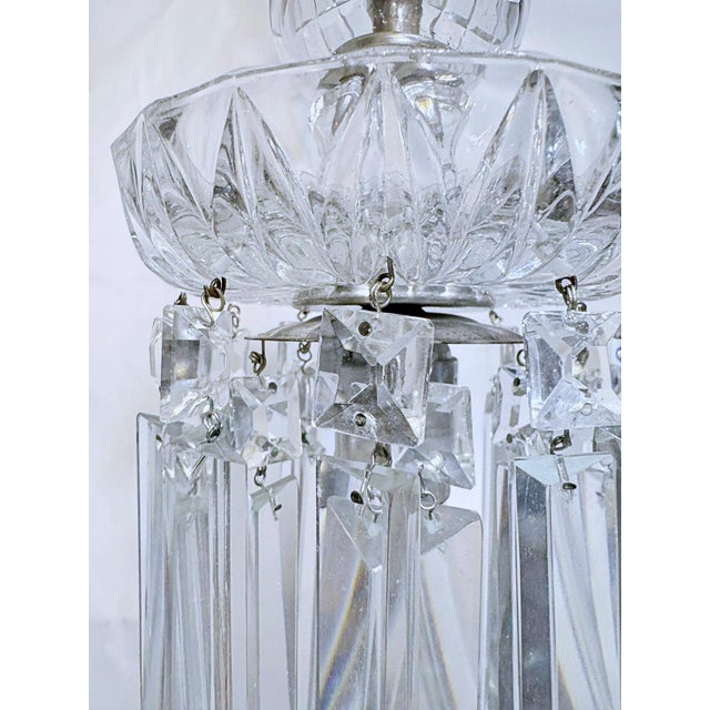 Vintage Elegant Crystal Chandelier With Colonial Crystals For Sale - Image 4 of 9