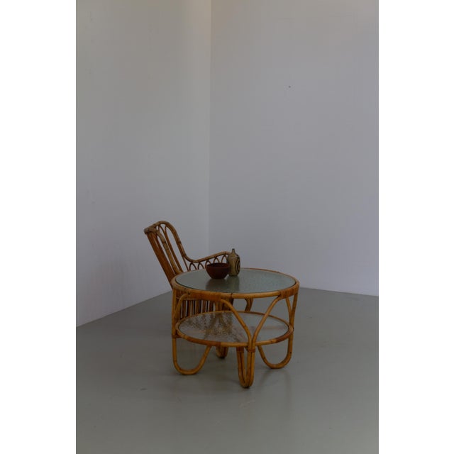 Danish Bamboo, Rattan and Glass Table by Tove Kindt-Larsen for R. Wengler, 1940s For Sale - Image 14 of 18