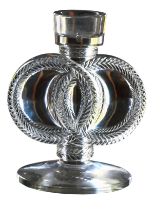 Malmaison Candleholder in Molded-Pressed White Glass by Marc Lalique for Lalique France, 1950