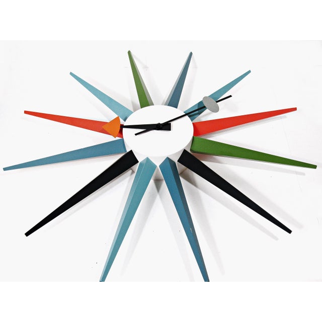 2000 - 2009 Authentic George Nelson for Vitra Design Museum, Germany, Sunburst Wall Clock MCM For Sale - Image 5 of 11
