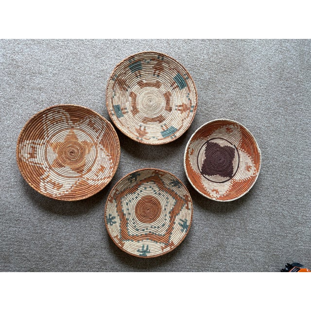 African Coiled Straw Basket For Sale - Image 4 of 5