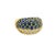 Contemporary Sapphire Diamond 18k Yellow Gold Pave Ring, Size 6.75 For Sale - Image 3 of 6
