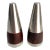 Mid Century Danish Modern 1960s Rosewood & Stainless Steel Lundtofte Salt & Pepper Shakers For Sale