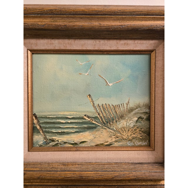 This is an original oil painting, signed by the artist - Karl Neumann. He was known for painting seascapes, beaches and...