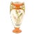 19th Century German Porcelain Hand Painted / Gilt Decorated Detail Vase For Sale