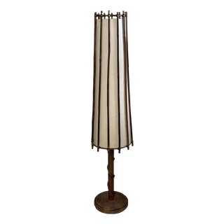 Vintage Rattan Floor Lamp, 1960s For Sale