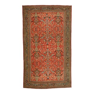 Zabihi Collection Rich Antique Ziegler Sultanabad Oversize Rug - 12'1" x 20'6" For Sale