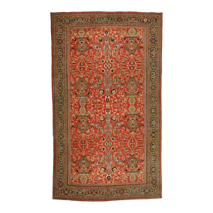 Zabihi Collection Rich Antique Ziegler Sultanabad Oversize Rug