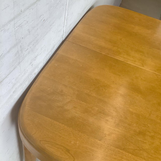 Vintage Heywood-Wakefield Wheat Extension Dining Table For Sale - Image 16 of 18