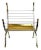 Mid 20th Century Italian Maison Jansen Style Brass and Steel Rams Head Magazine Rack For Sale