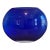 Mid-Century Modern Hand-Blown Cobalt Blue Glass Flat Oval Pillow Vase For Sale
