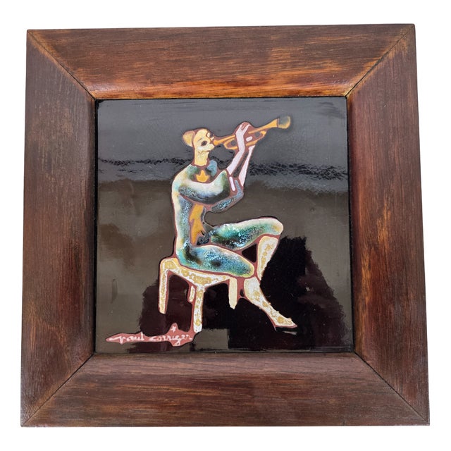 Glazed Ceramic Wall Panel by Paul Corriger, France, 1970s For Sale