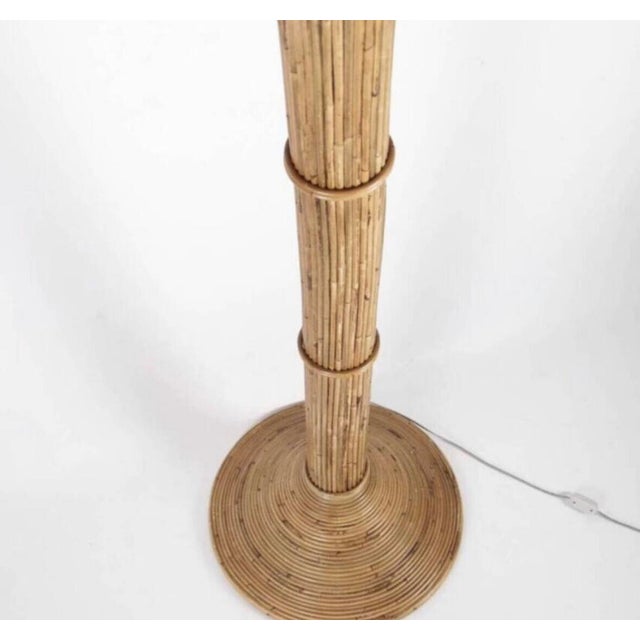 Rattan Coconut Floor Lamp, 1990s For Sale - Image 4 of 11